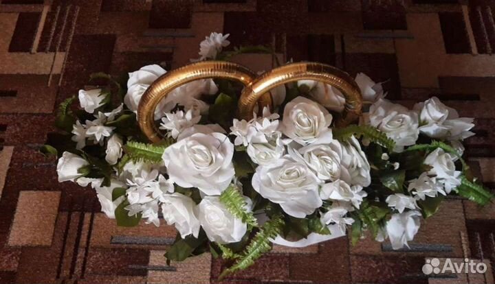 Свадебные украшения на машину бу