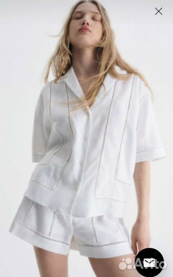 Льняновый новый костюм Lime XS