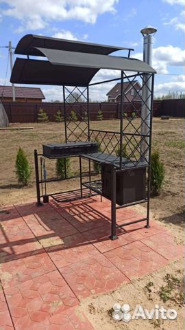 Мангал кованый с печкой