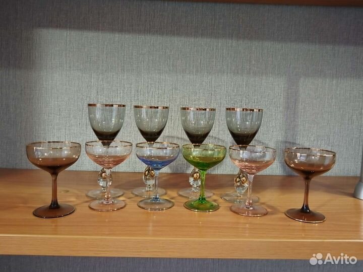 Фужеры Рюмки Шампанки Богемия Zlata Zuzana