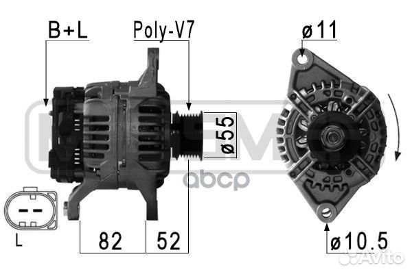 Генератор fiat ducato, iveco daily 02- 210886 Era