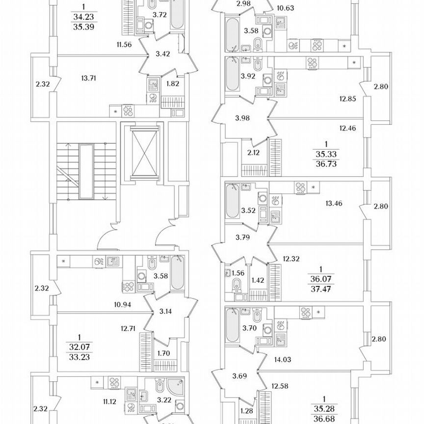 2-к. квартира, 58,5 м², 8/9 эт.