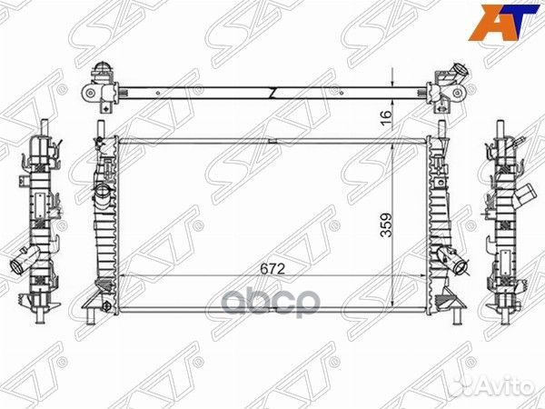 Радиатор mazda 3 1.4/1.6/1.6D/2.0/2.0D 03-09/FO