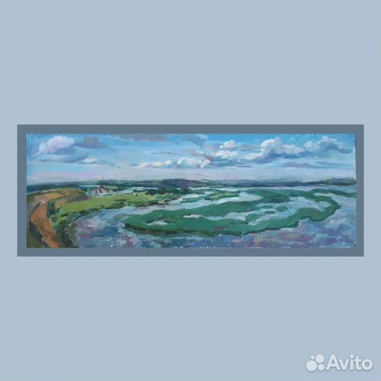 Картина маслом летний пейзаж