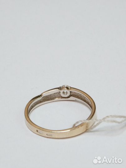 Золотое кольцо с бриллиантами 585 16,5 р-р