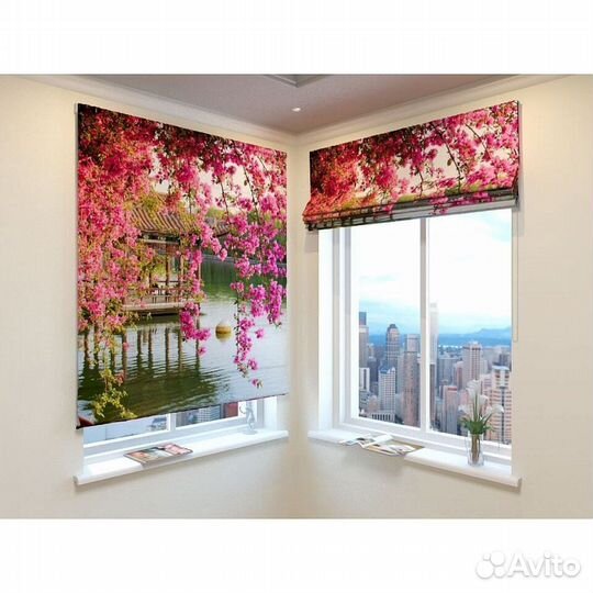 Шторы римские с электроприводом