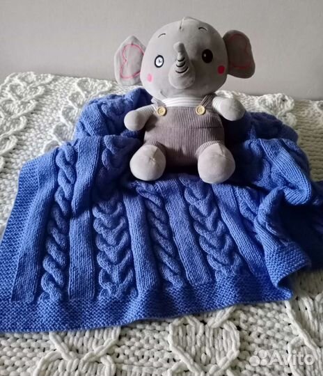 Плед детский вязаный