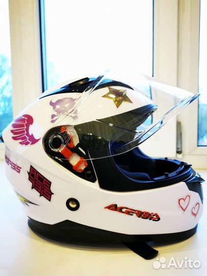 Детский мото шлем aserbis carlino KID