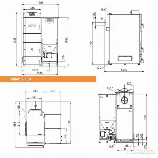 Котел отопительный автомат Zota pellet S 130