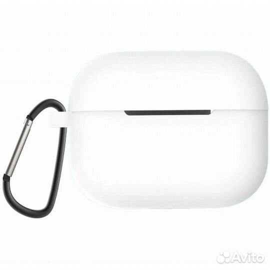 Чехол для AirPods 3 силиконовый белый с карабином