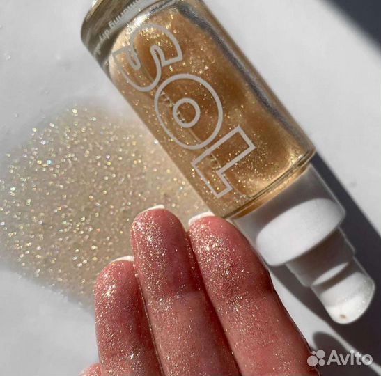 Мерцающее сухое масло Sol Body Lemon drop