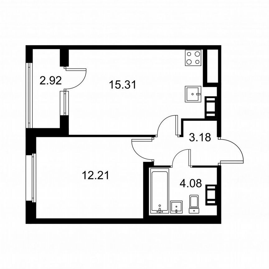 1-к. квартира, 36,2 м², 7/9 эт.