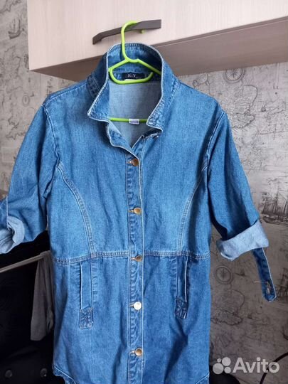 Тренч женский джинсовый