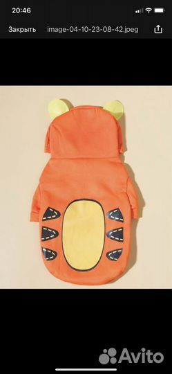 Толстовка для животных мелких пород