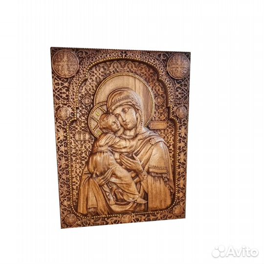 Икона Божья Матерь Владимирская (Роспись Золото )