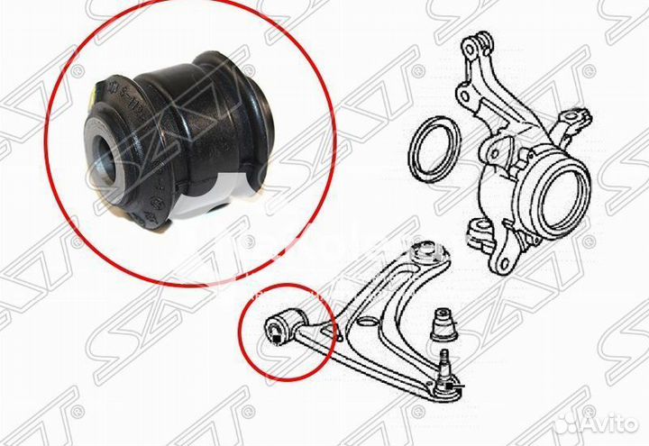 Сайлентблок FR переднего нижнего рычага honda jazz