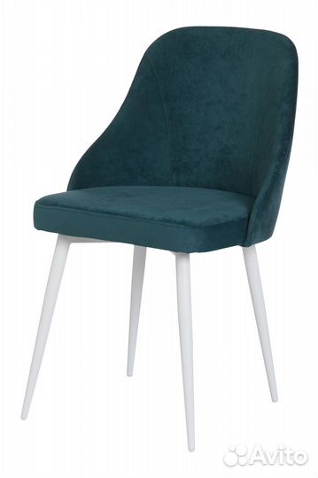 Стул амелия белый/тк. Десерт 10 морская волна