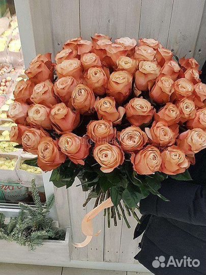 Букет 101 роза, цветы