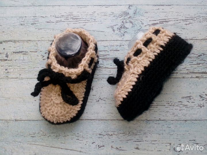 Пинетки новые, ручная работа