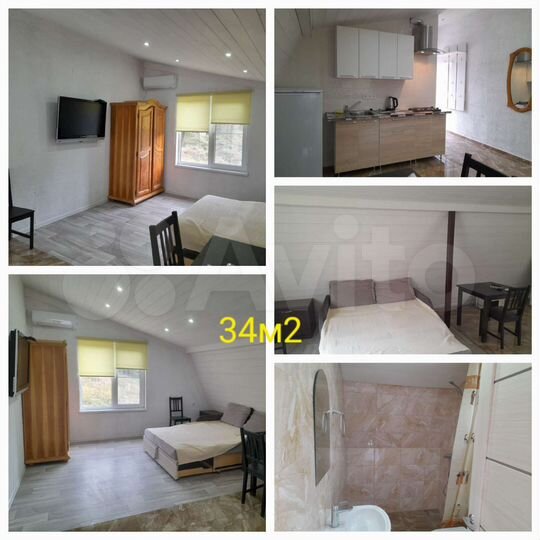 Квартира-студия, 34 м², 1/2 эт.