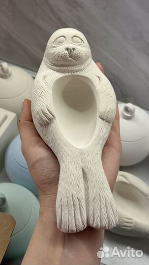 Силиконовая форма (молд) для гипса нерпа