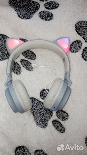 Беспроводные наушники с ушками кота