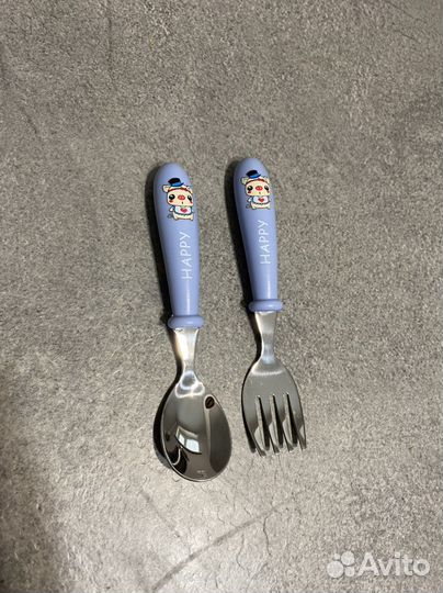 Детский столовый набор ложка и вилка