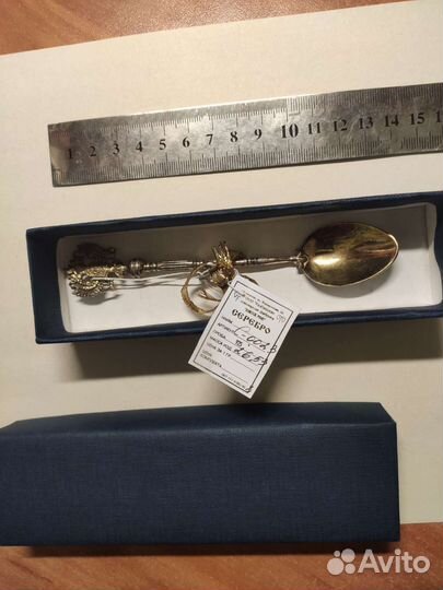 Серебряная чайная ложка новая