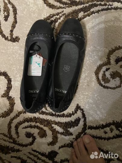 Балетки натуральная кожа 38