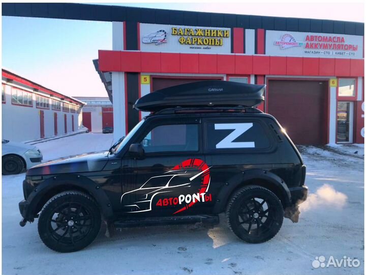 Автобокс Нива 2121 4х4 Cayman черный матовый