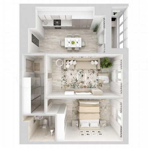 2-к. квартира, 54,3 м², 11/15 эт.