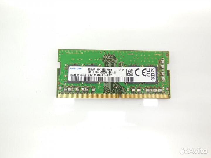 Оперативная память SO-dimm DDR4 Samsung (M471A1K43