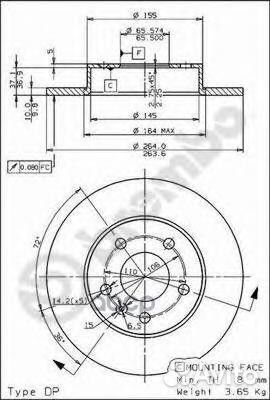 Диск тормозной С антикорозионным UV-покрытием C