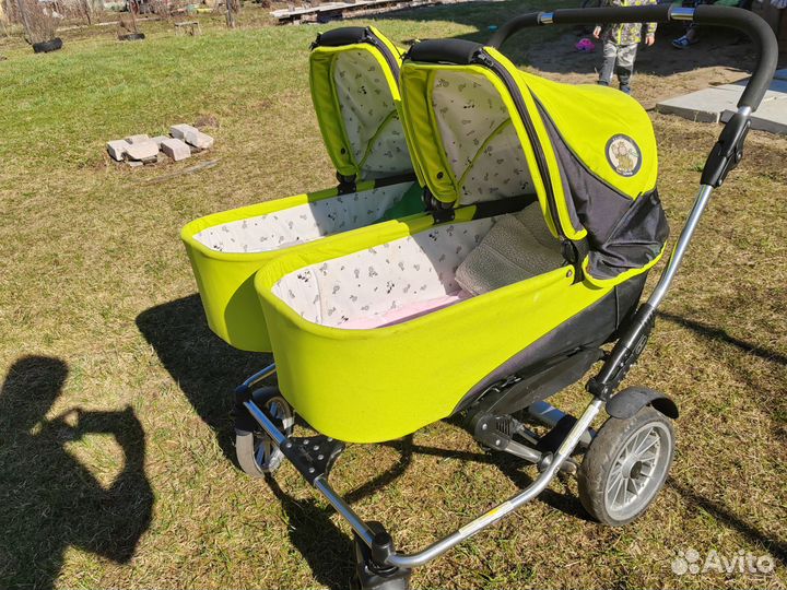 Коляска для двойни emmaljunga double monkey