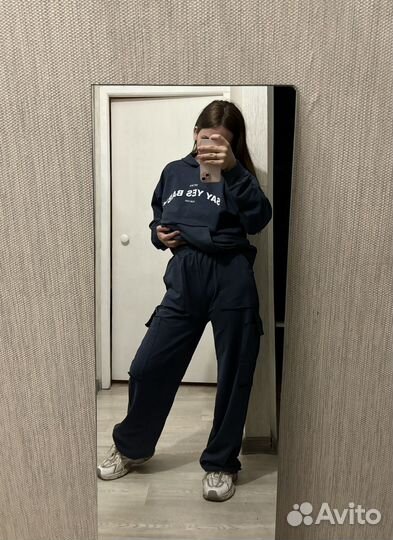 Спортивный костюм женский графит oversize