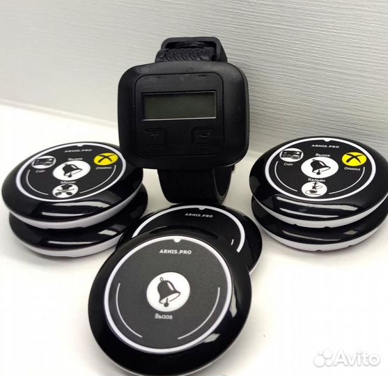 Кнопка вызова официанта, персонала с часами Эконом