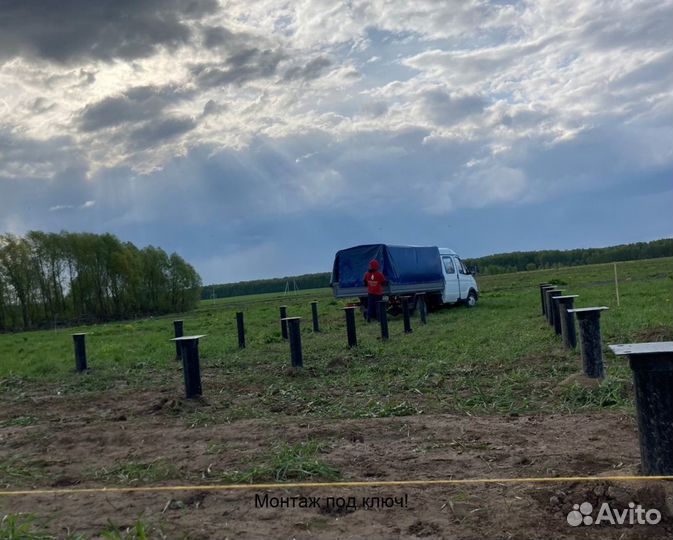 Винтовые сваи с монтажом