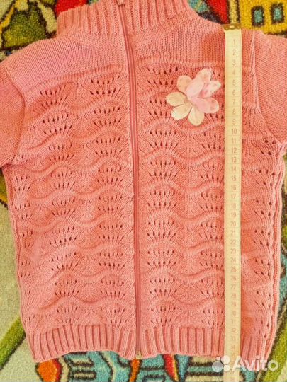 Кофта на молнии для девочки 2-3 года