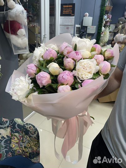 Букет пионов Армавир, доставка цветов, пионы