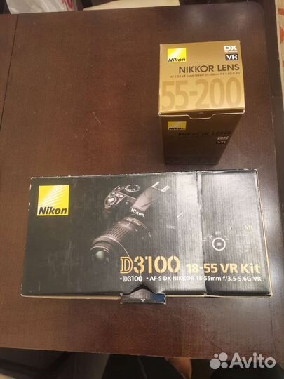 Фотоаппарат nikon d3100 18-55 VR kit + dx55-200mm