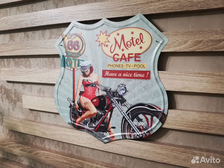 Декор на стену Motel Cafe Route 66 мото
