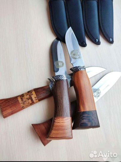 Нож охотничий Лев, Тигр, Медведь, Волк