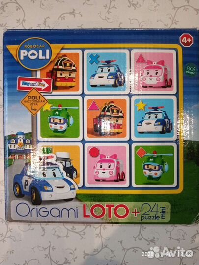Лото + мини пазлы Poli Robocar