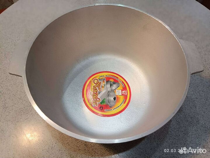 Кастрюля алюминиевая литая, 6 литров