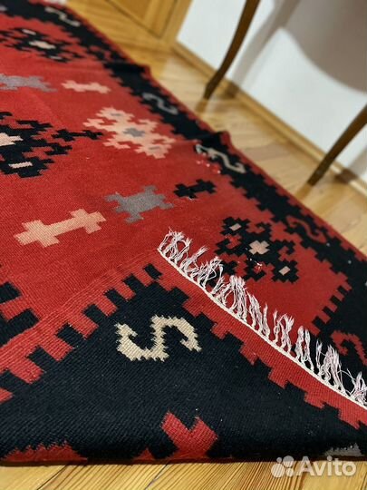 Старинный килим ручной работы, маленький коврик