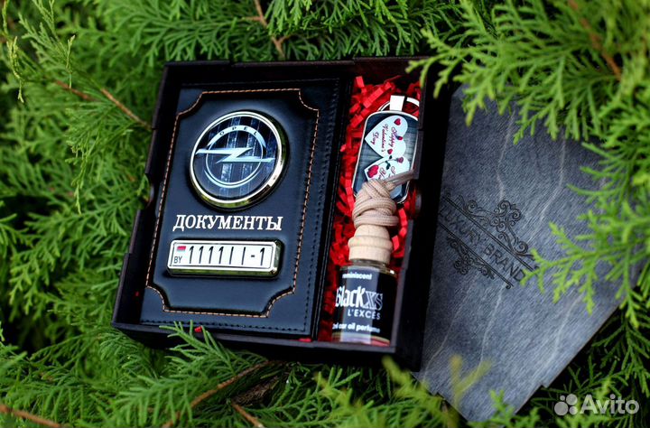 Обложка для автодокументов с лого и номером