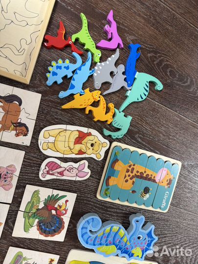 Пазлы деревянные, развивающие игрушки