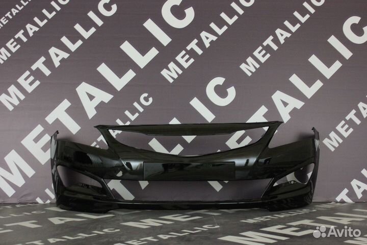 Бампер Хендай Солярис передний с птф в цвет с 14г