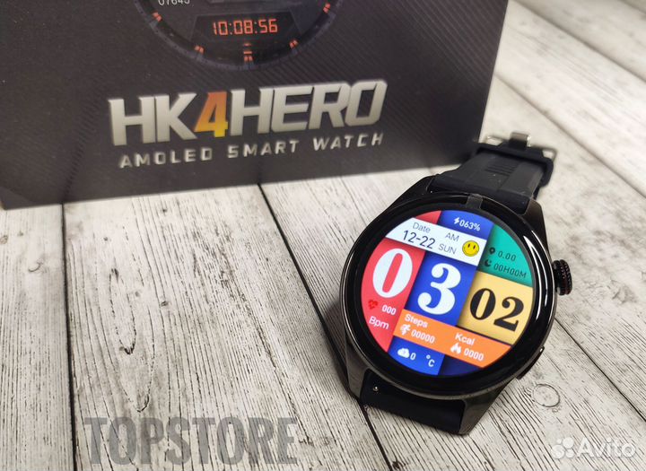 Смарт часы круглые hk4 hero