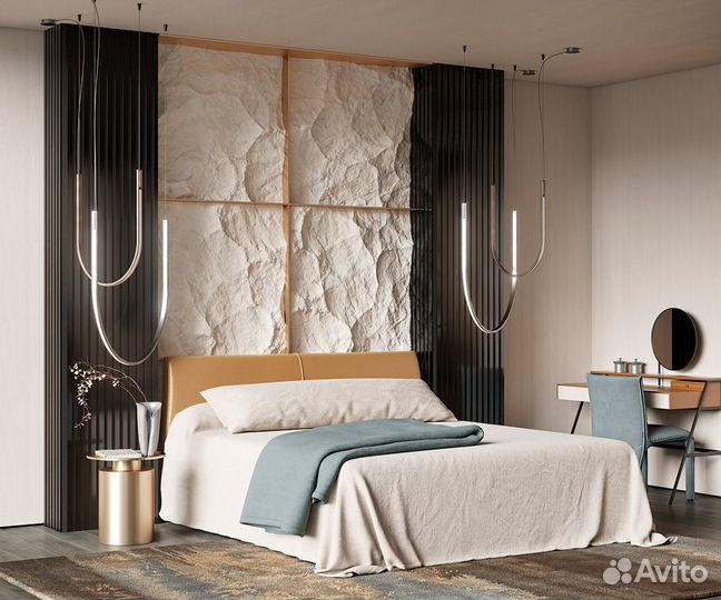 Комплект акустических панелей Cosca Decor Эмираты Черное зеркало, 3000x300x19мм Чёрный